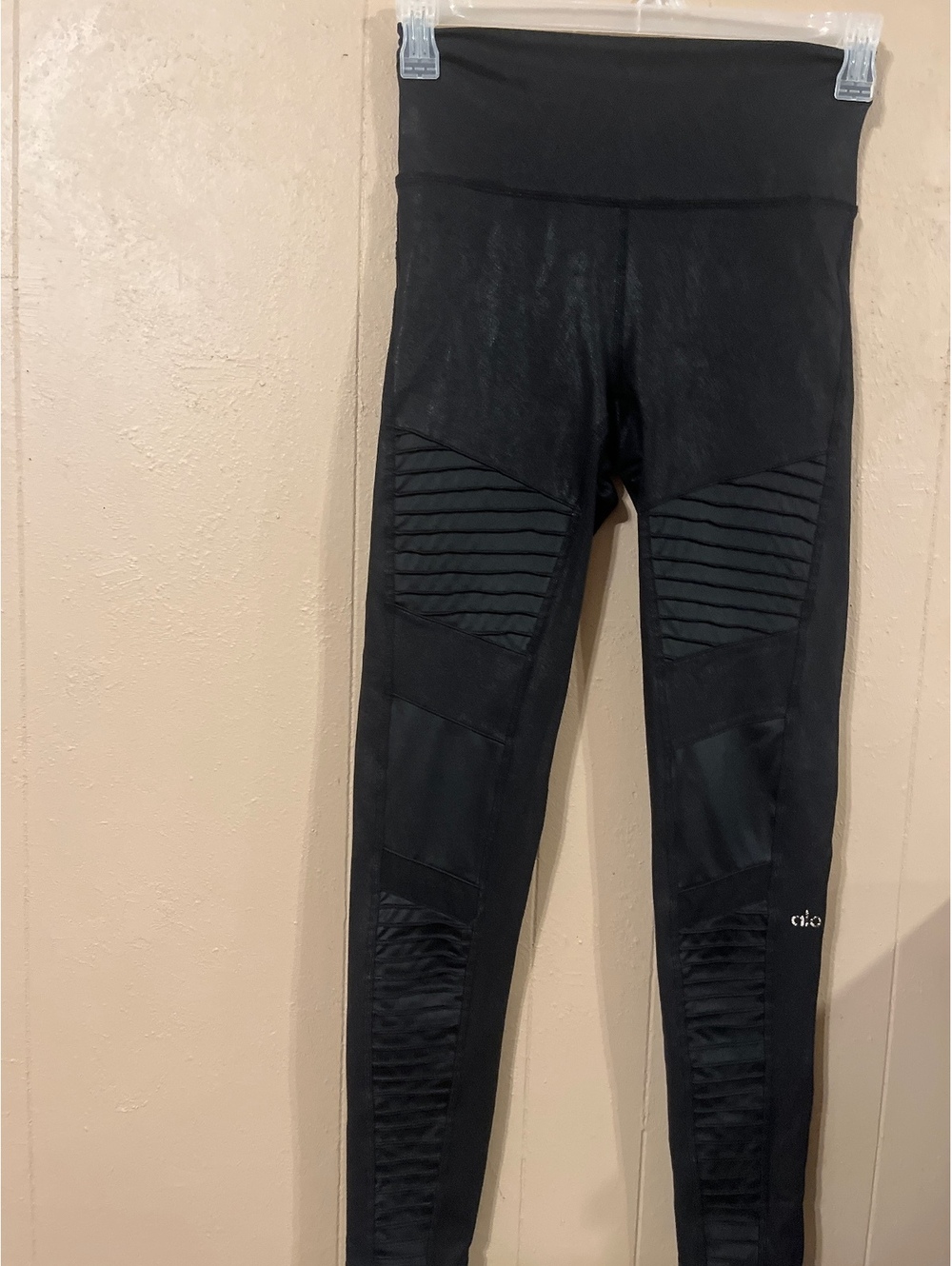 Alo Women's Black Moto Leggings Size M